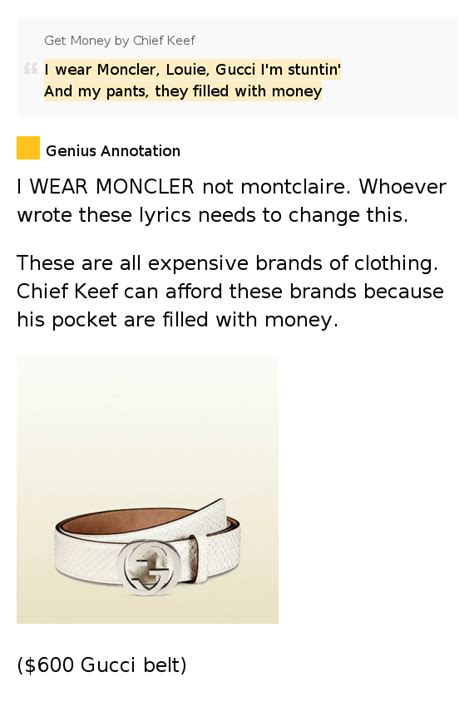 gucci belt on song|gucci belt song lyrics.